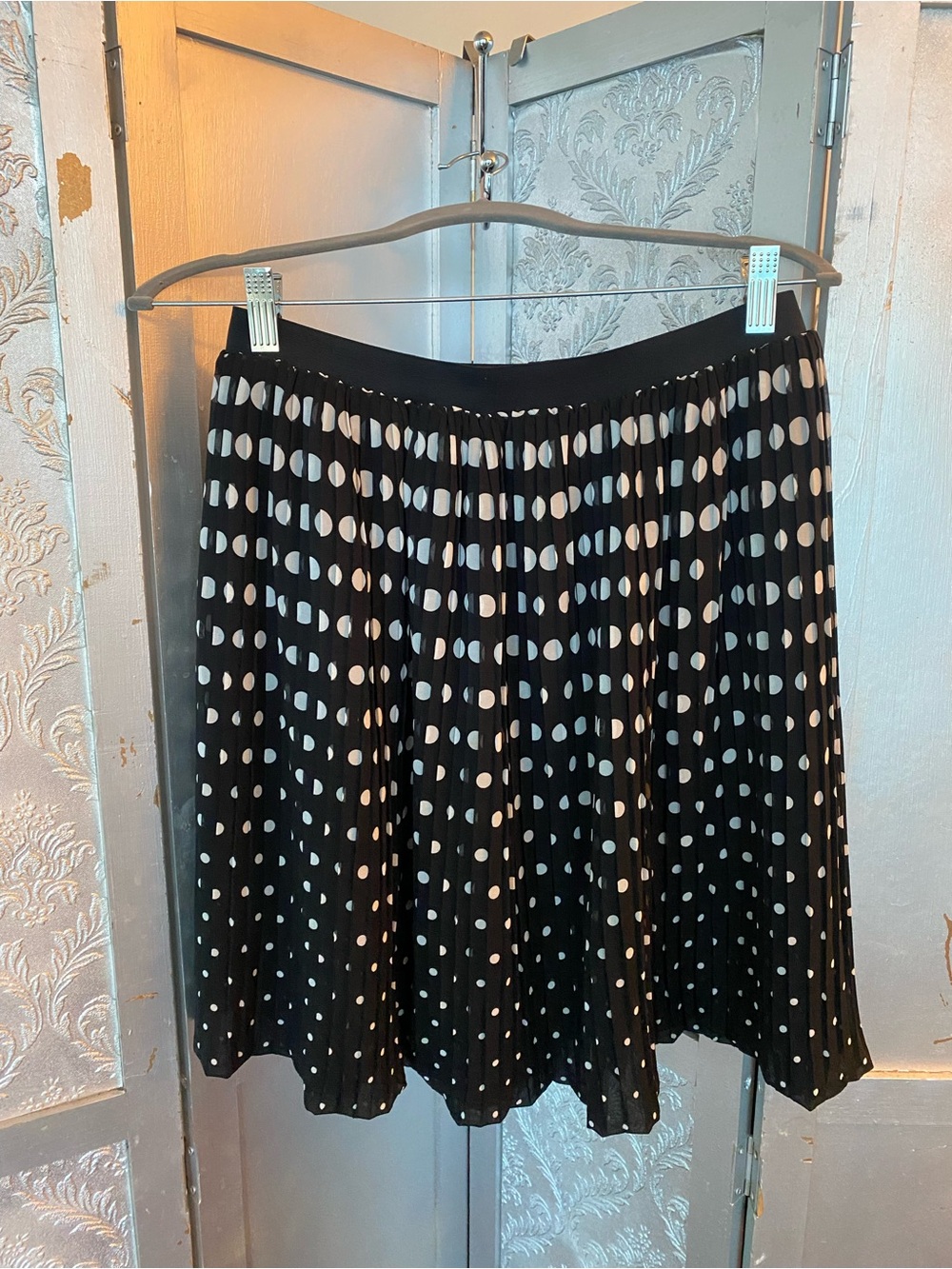 Black and White Polka Dot Skirt
